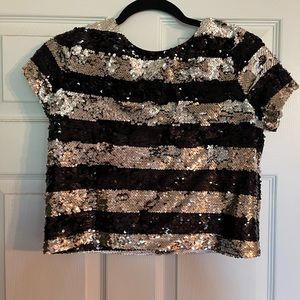 GB black and Gold sequin too . Juniors size XS never worn